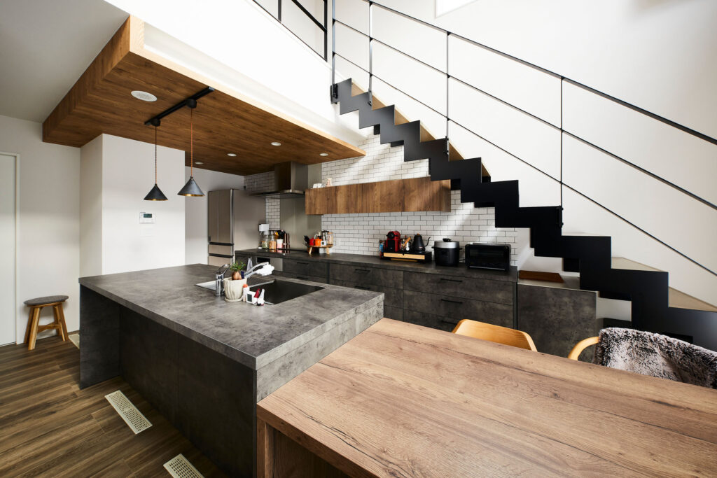 香芝市のおしゃれな注文住宅リビングダイニング