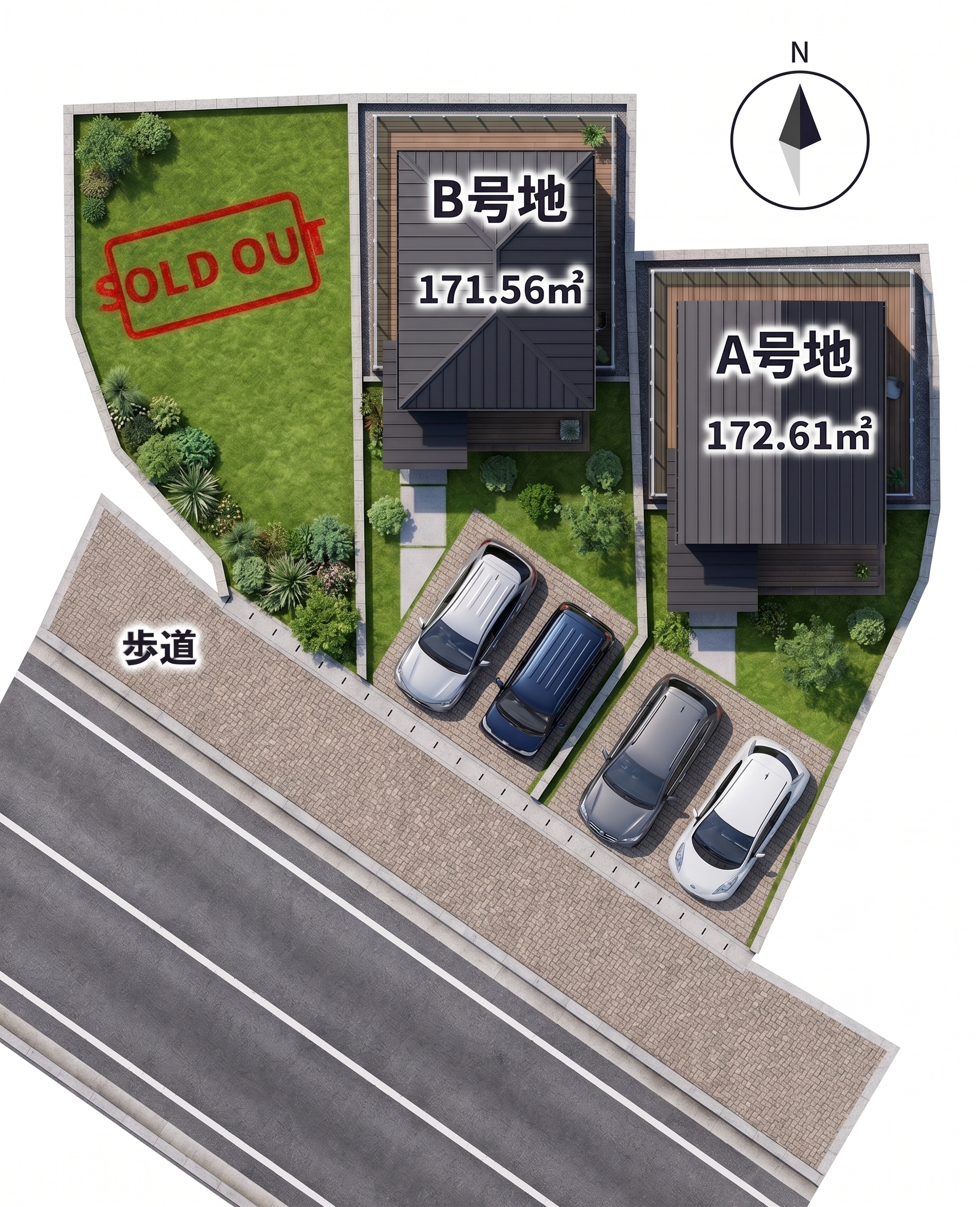 拡大した区画図