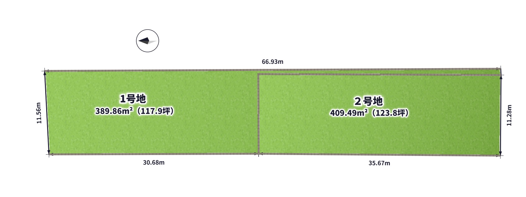 拡大した区画図