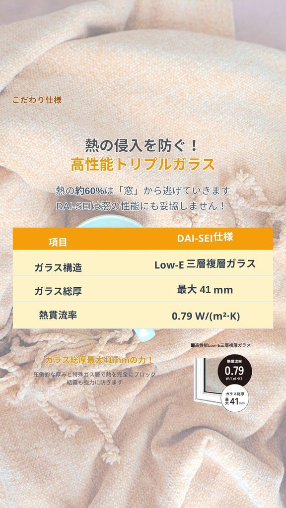 注文住宅で大切な
3大ポイント
断熱性(UA値)のお話
